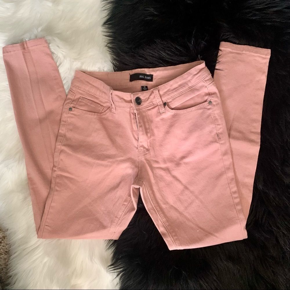 Iris Dusty Pink Skinny Jeans Size 0